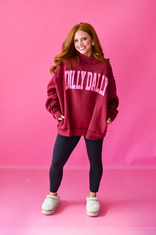 Dilly Dally Mock Neck Sweatshirt *PREORDER*
