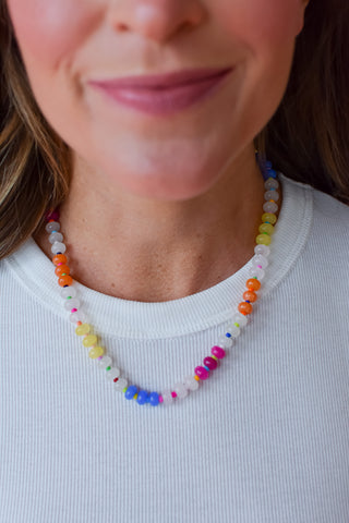 Rainbow Necklace Luxe- Vibrant
