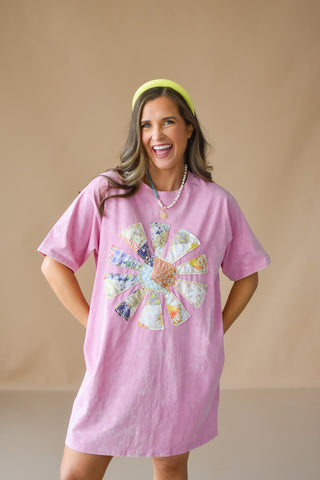Desi Sun Patch T Shirt Dress
