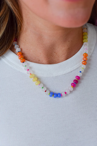 Rainbow Necklace Luxe- Vibrant