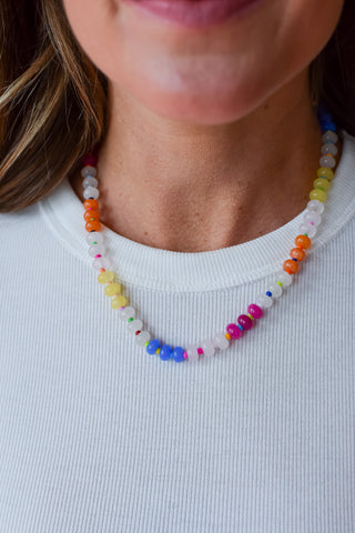 Rainbow Necklace Luxe- Vibrant