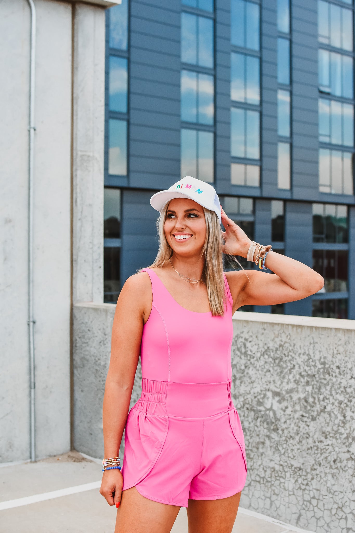 Lucie Active Romper in Pink