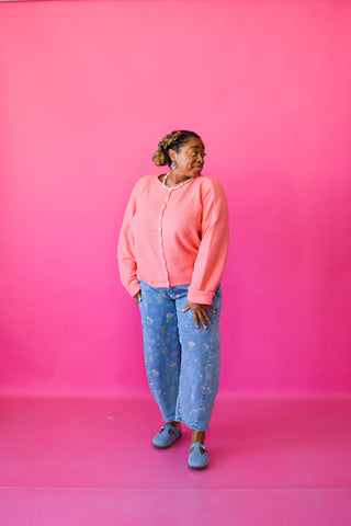 Piper Cardigan - Peach