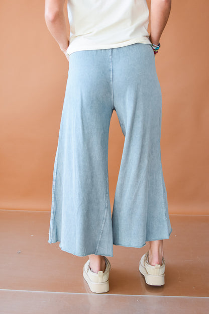 Frances Wide Leg Pants in Muted Teal