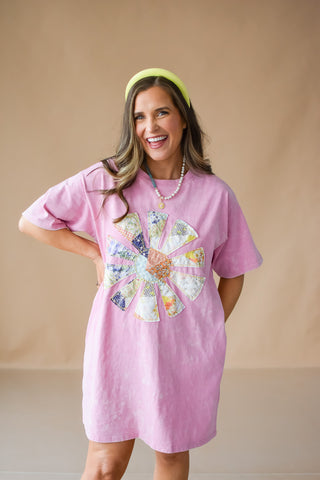Desi Sun Patch T Shirt Dress