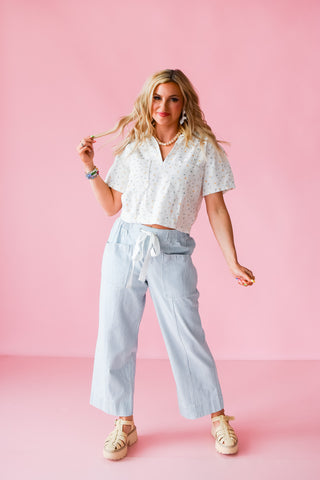 Eileen Floral Denim Top