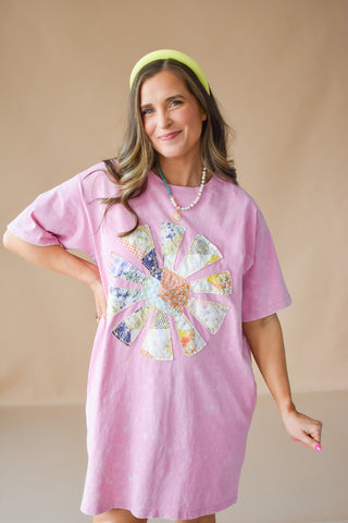 Desi Sun Patch T Shirt Dress