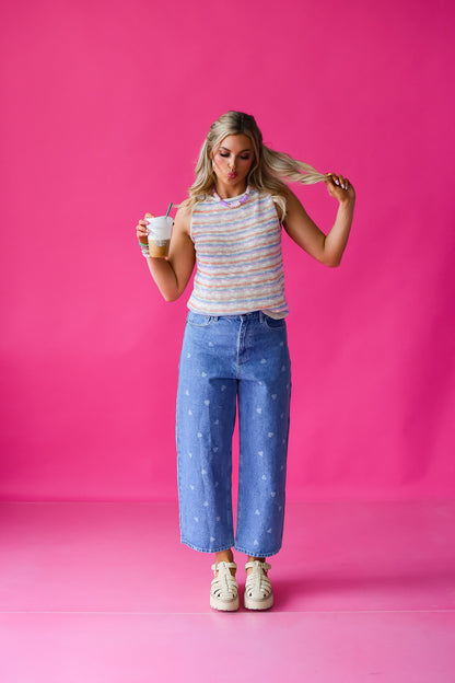 Hope Striped Sleeveless Sweater