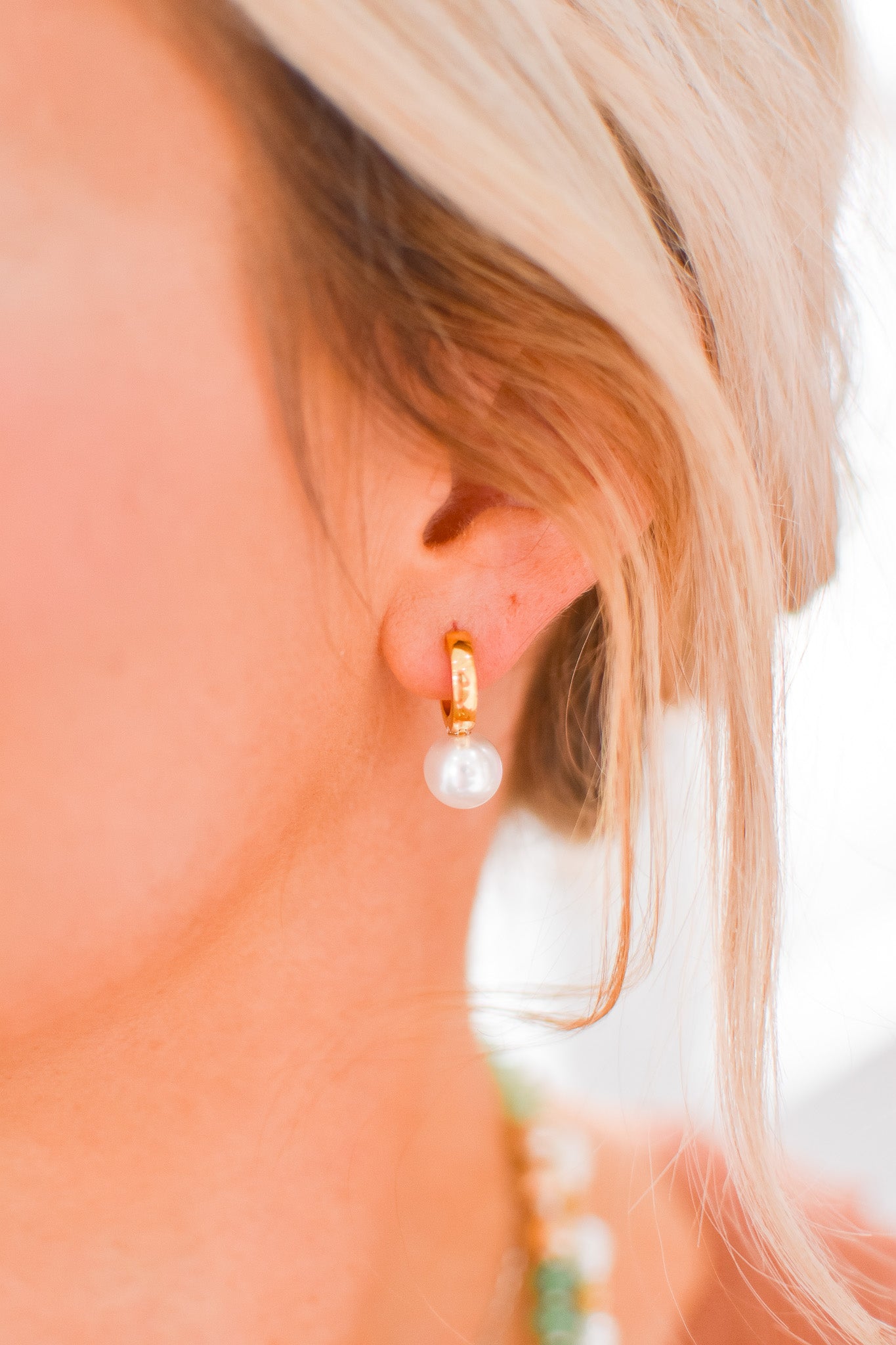 Ulla Pearl Huggie Earrings