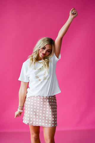 Linnie Bow Tee in White