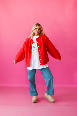 Juniper Cardigan in Red