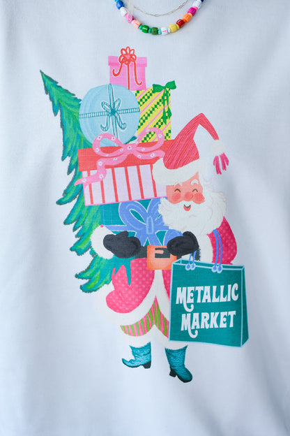 Metallic Market Santa Crewneck Sweatshirt