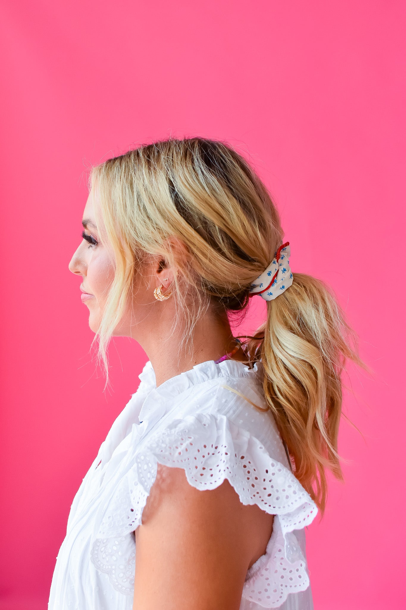 Floral Print Scrunchie