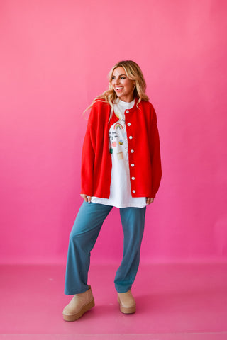 Juniper Cardigan in Red