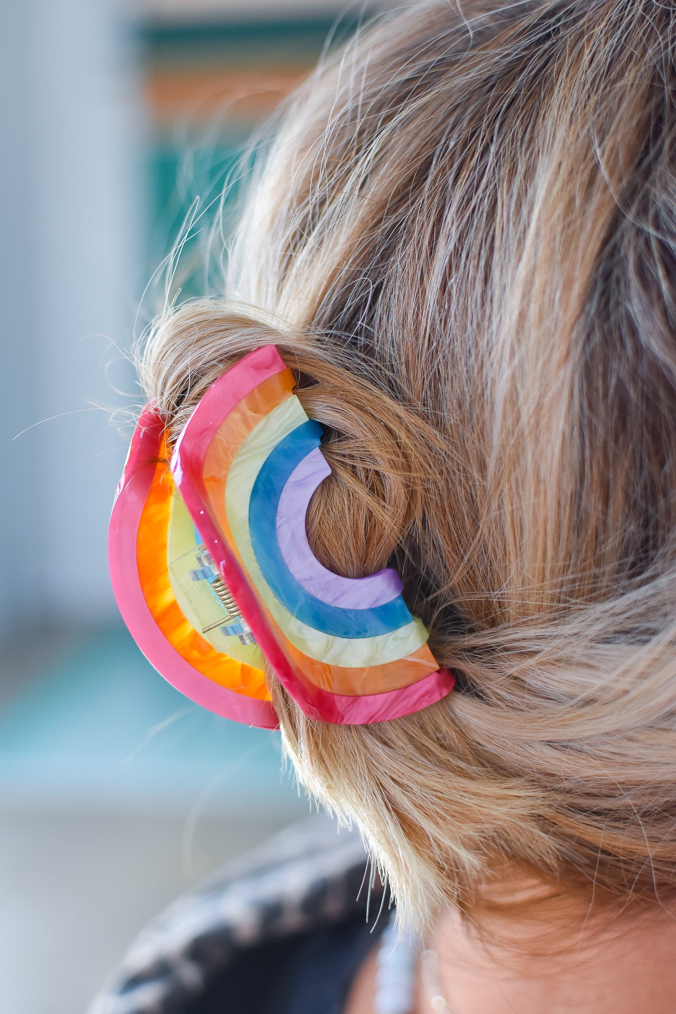 Rainbow Claw Clip