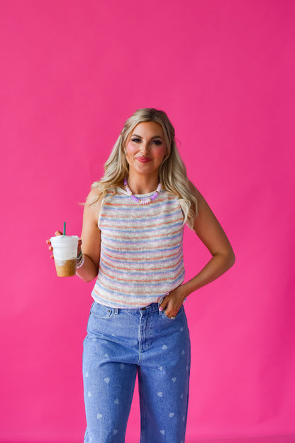 Hope Striped Sleeveless Sweater