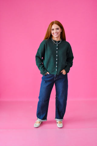 Piper Cardigan - Forest Green