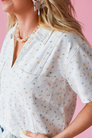 Eileen Floral Denim Top