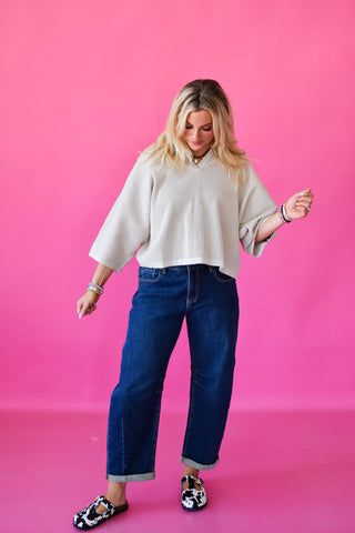 Quincy Textured Sweater Top