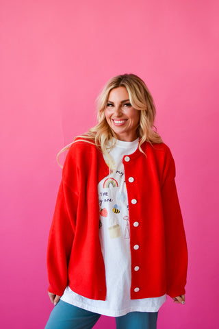 Juniper Cardigan in Red