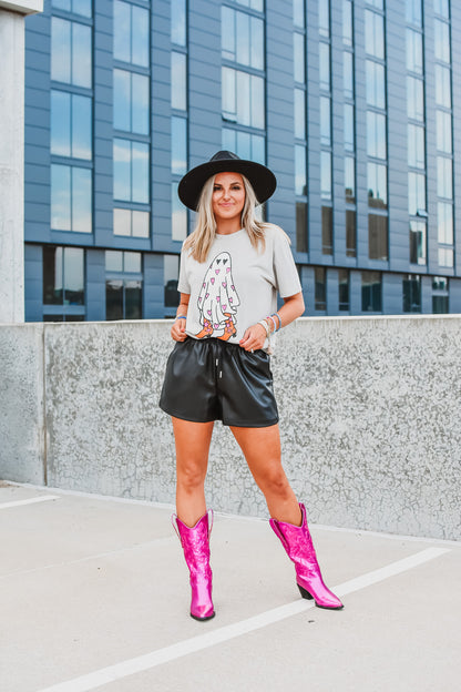 London Faux Leather Shorts