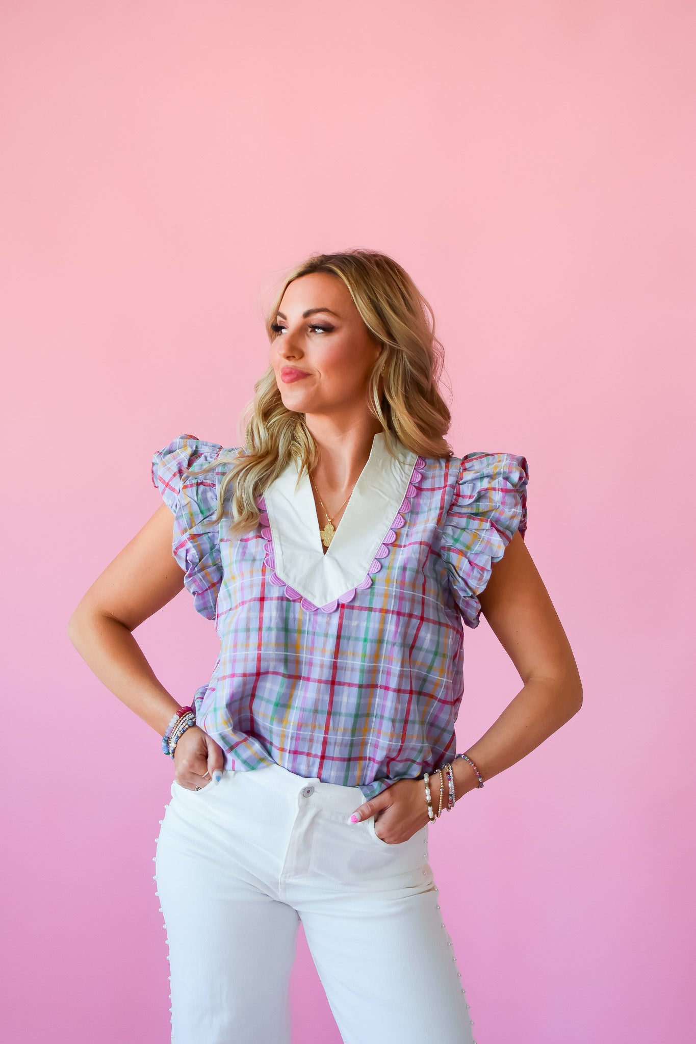 Terri Gingham Top