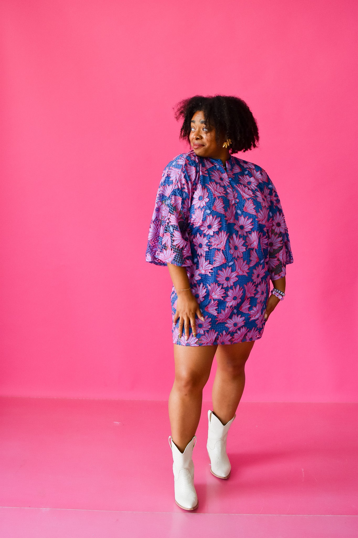 Monica Caftan Mini Dress Medium Monica Caftan Mini Dress Medium