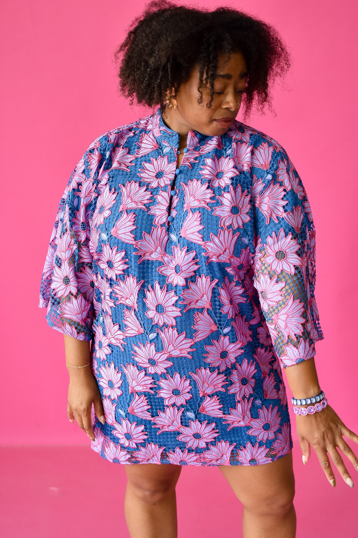 Monica Caftan Mini Dress Medium Monica Caftan Mini Dress Medium