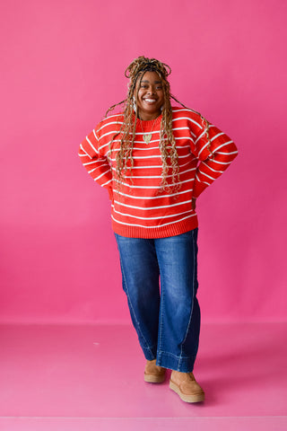 Vaughn Oversized Stripe Knit Sweater