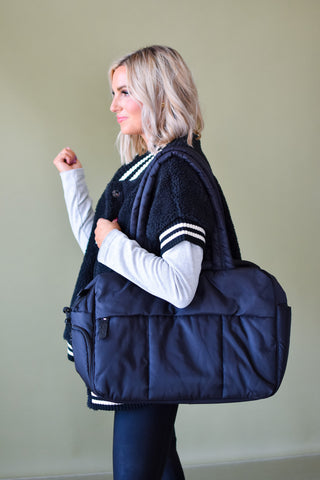 Home for the Holidays Quilted Weekender Bag