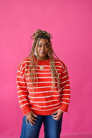 Vaughn Oversized Stripe Knit Sweater