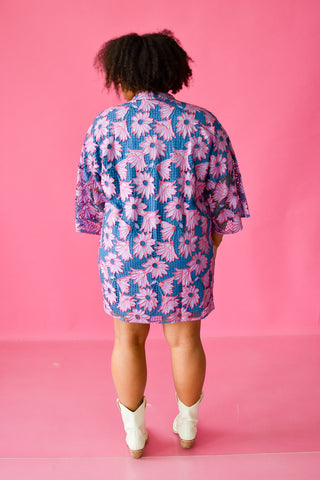 caftan mini dress Bimini Ruffle Caftan Mini Dress S / Paradise Stripe