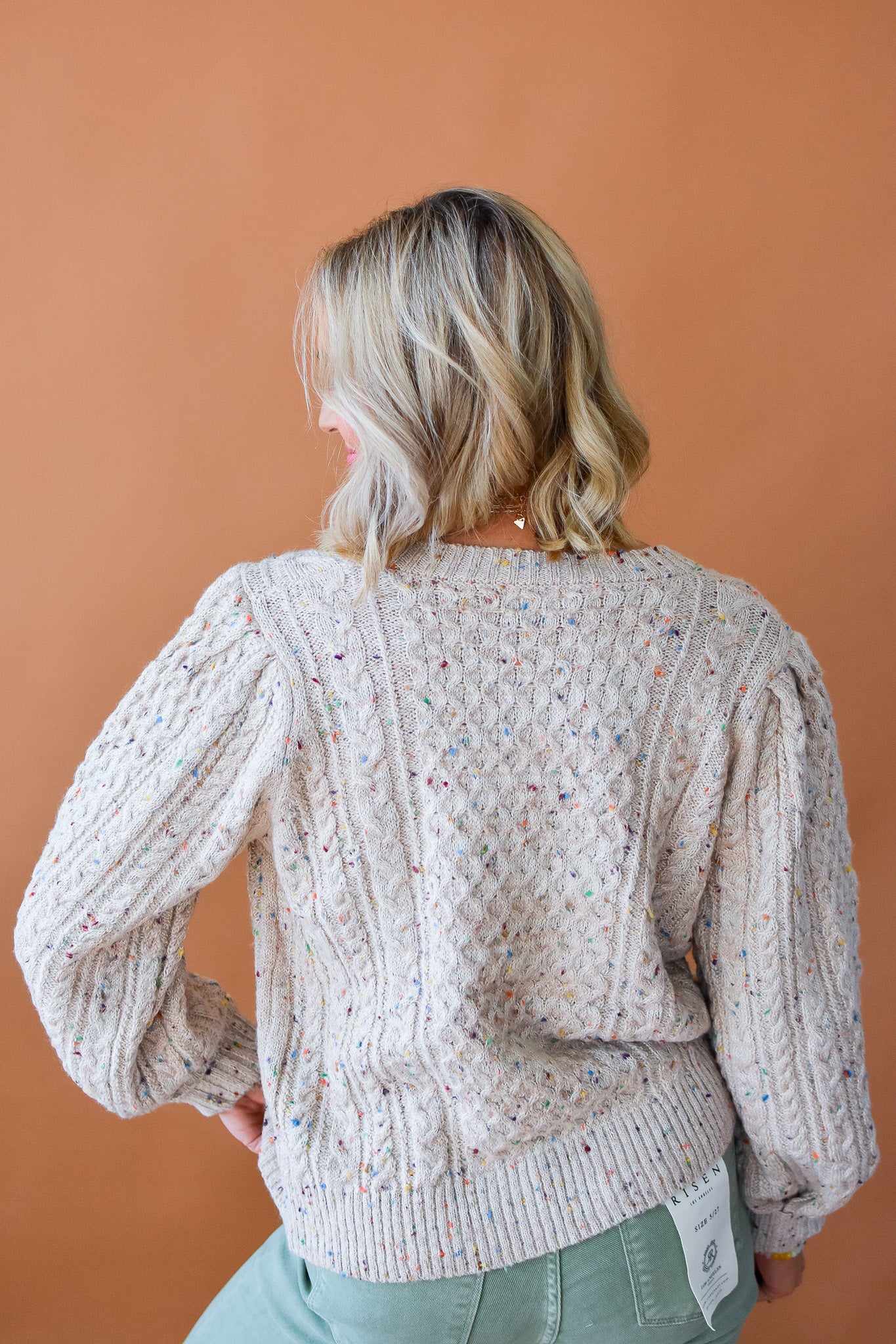 Odette Oatmeal Confetti Cardigan