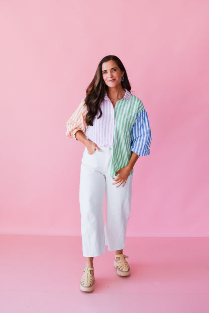 Colette Striped Button Down