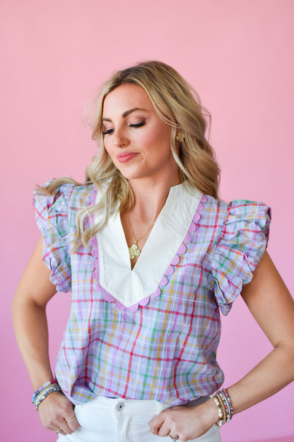 Terri Gingham Top