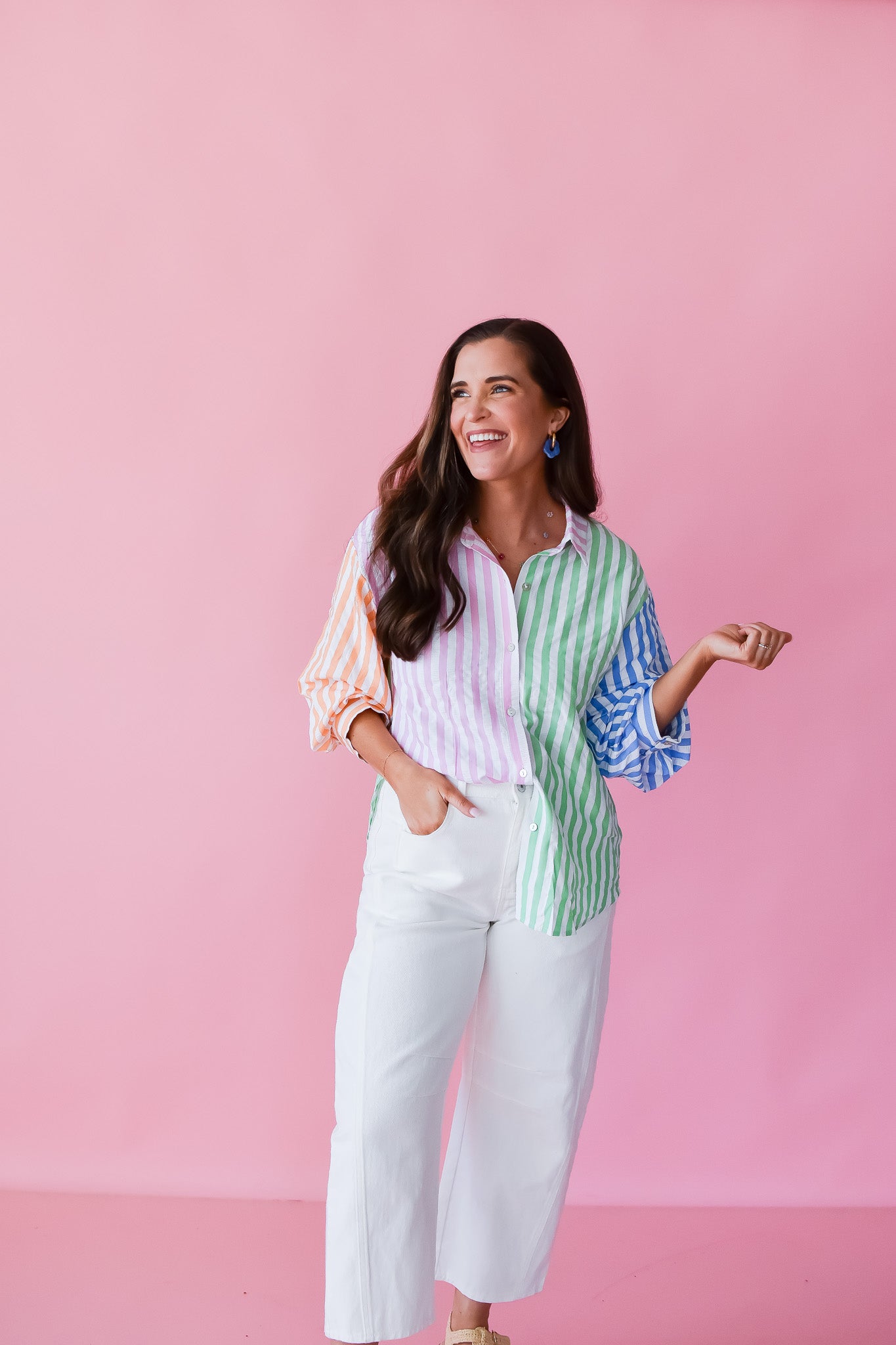 Colette Striped Button Down