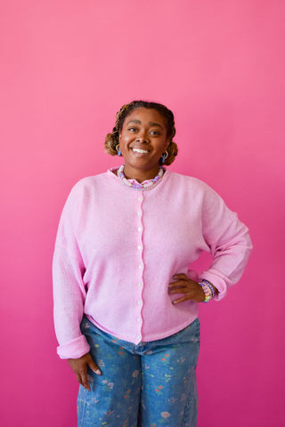 Piper Cardigan - Pale Pink
