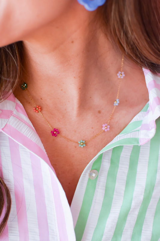 Gracie Flower Necklace