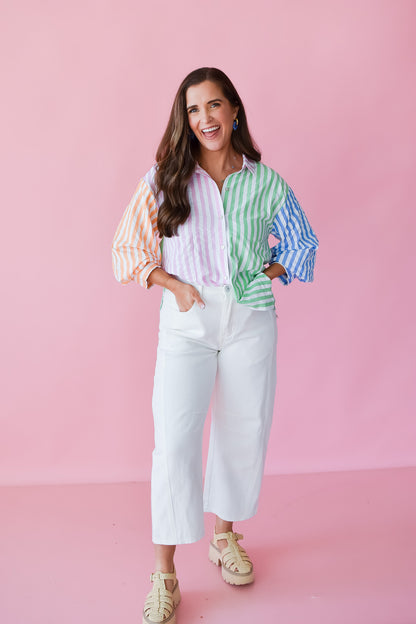 Colette Striped Button Down