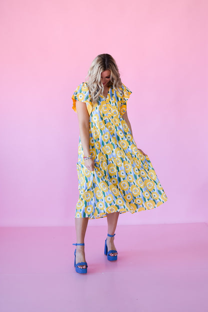 Honey Floral Midi Dress