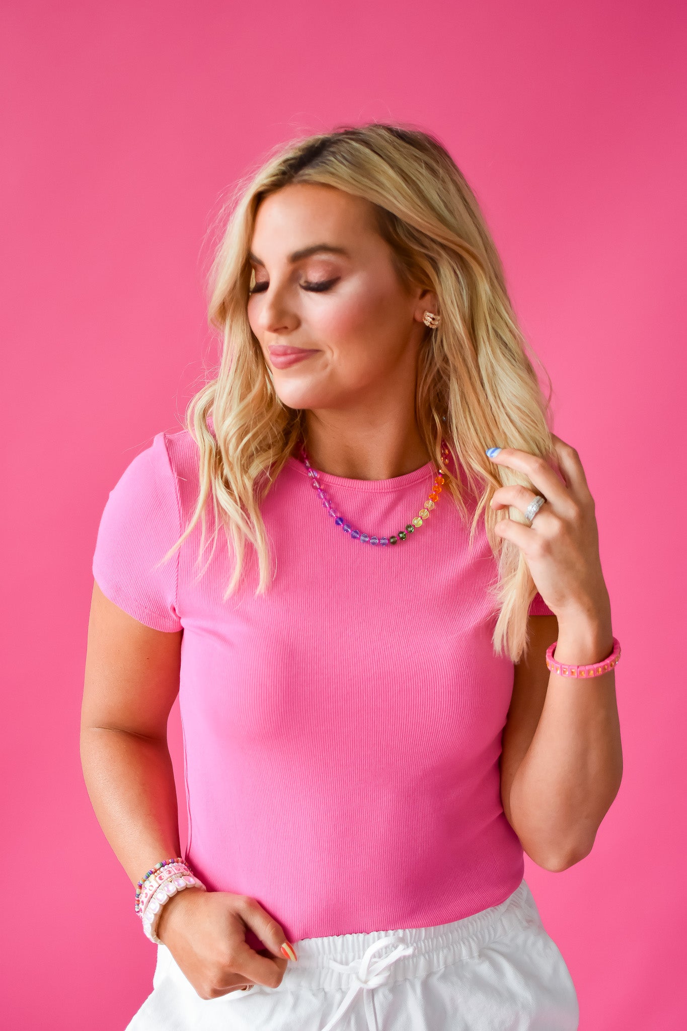 Karen Ribbed Tee