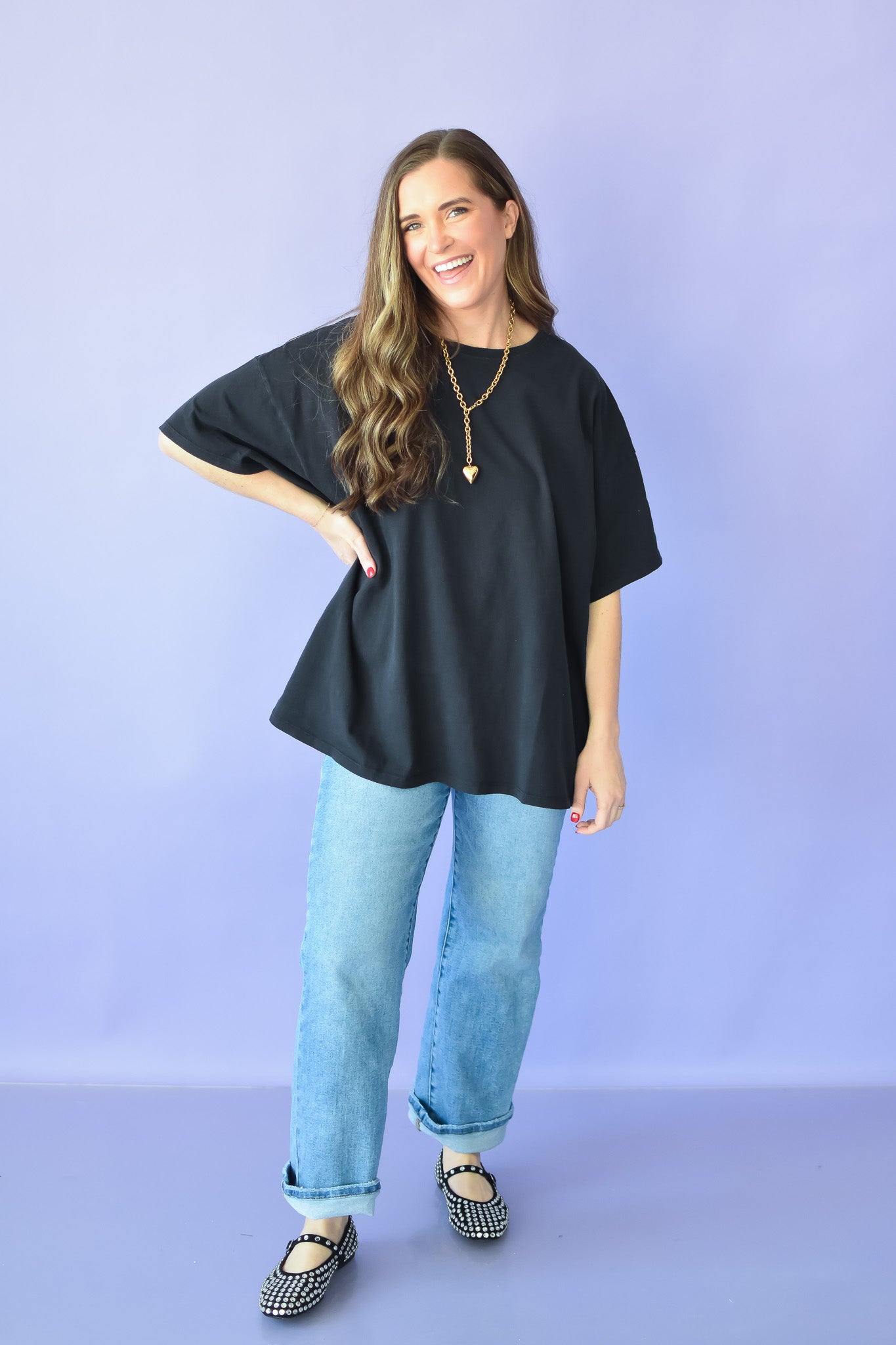 Baylor Boyfriend Tee in Black