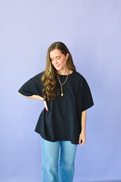 Baylor Boyfriend Tee in Black