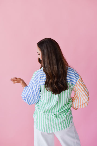 Colette Striped Button Down