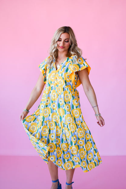 Honey Floral Midi Dress