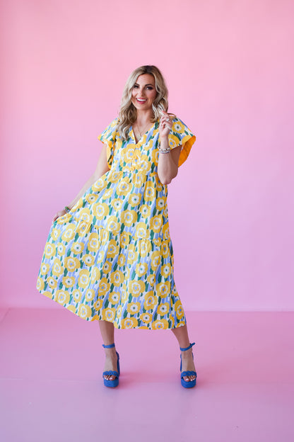 Honey Floral Midi Dress