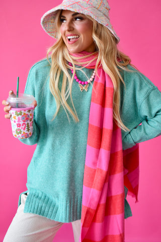 Laura Knit Sweater in Teal