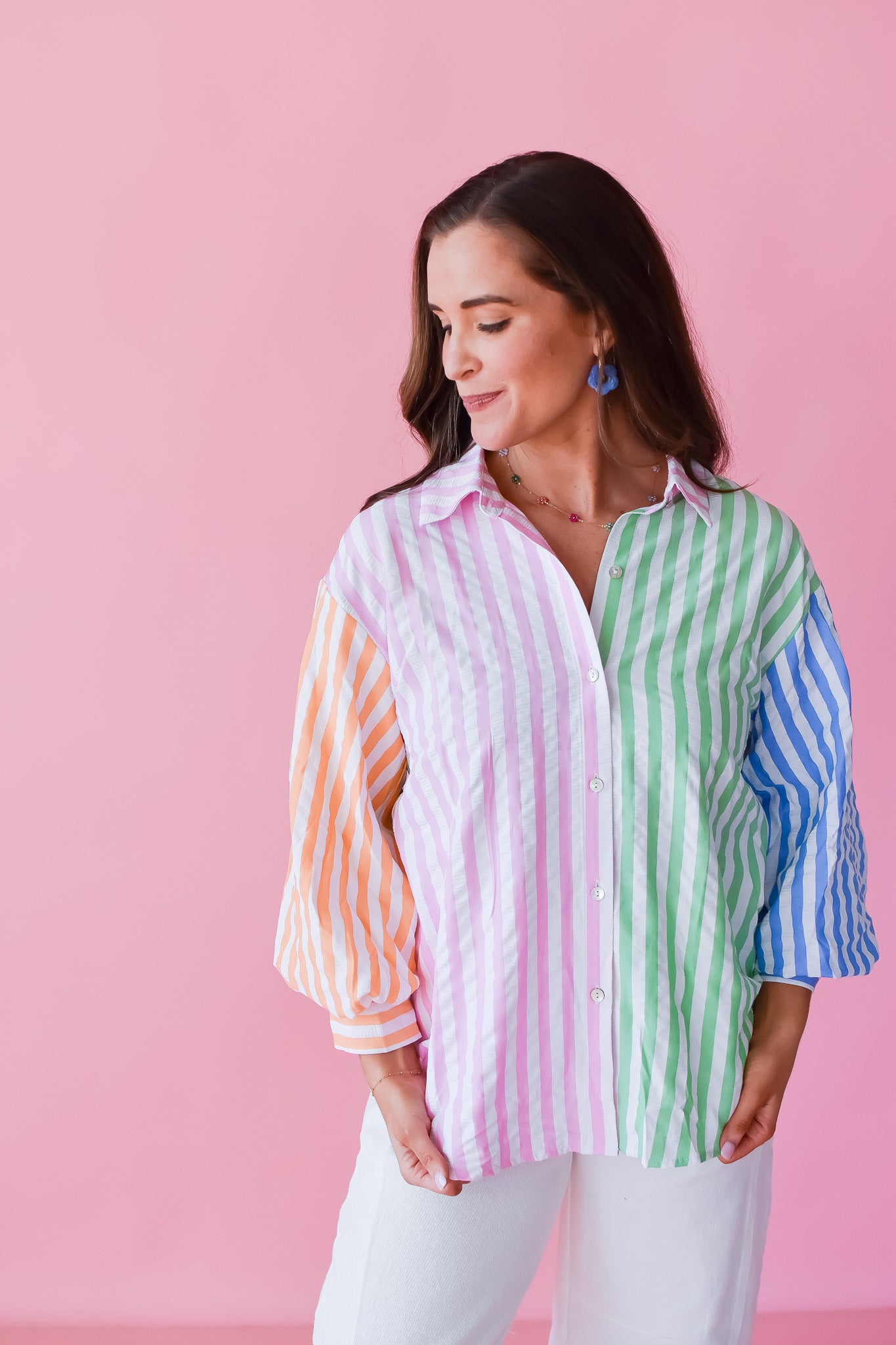 Colette Striped Button Down