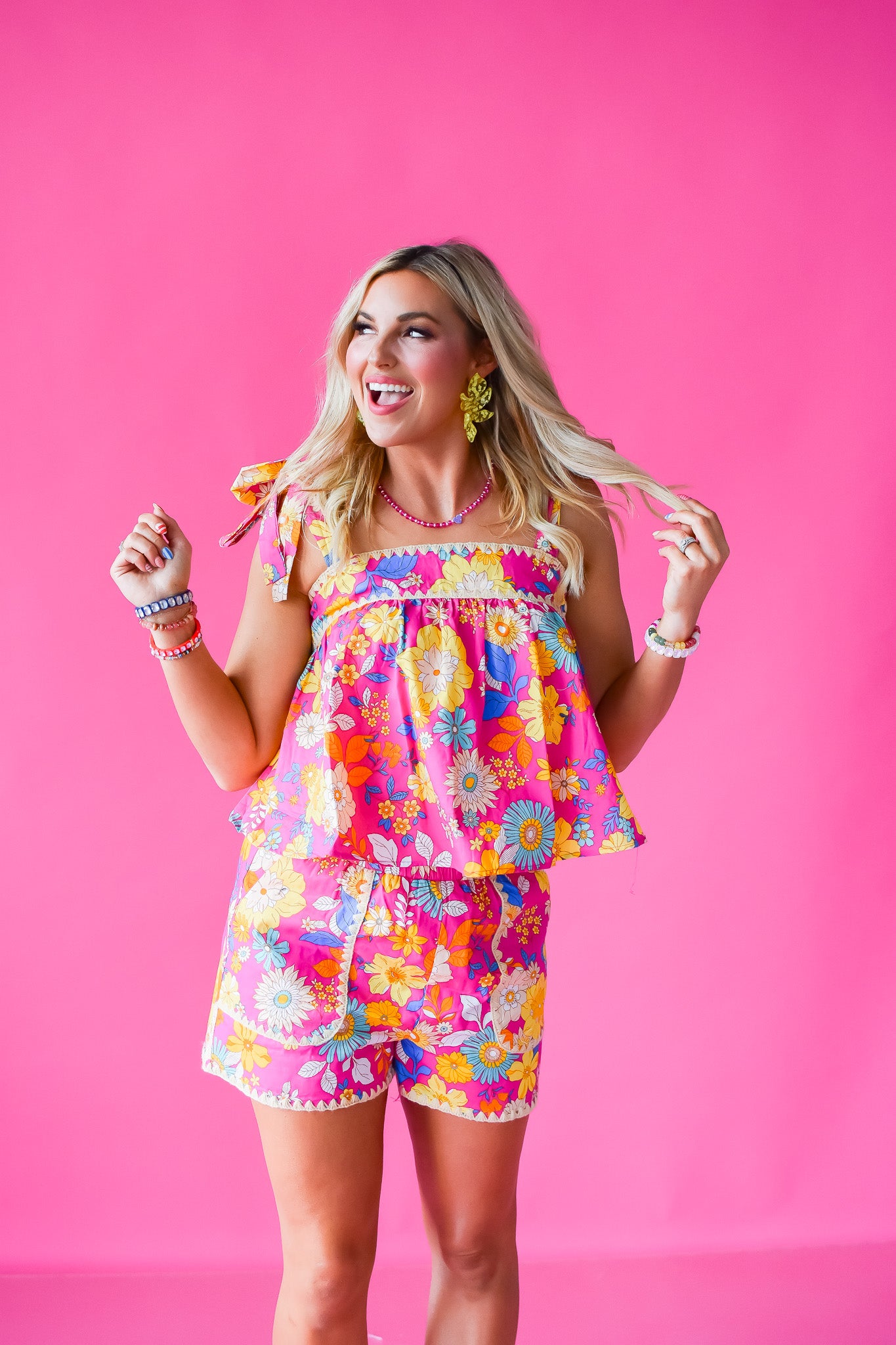 Vienna Floral Shorts Set