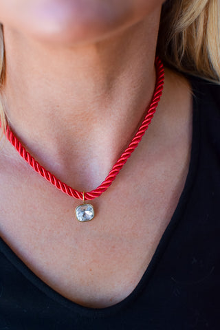Tailyn Rope Necklace - Red